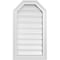 Ekena Millwork Octagonal Top Surface Mount PVC Gable Vent w/ 2"W x 1-1/2"P Brickmould Frame, 16"W x 28"H GVPOT16X2802SF - alternate 1